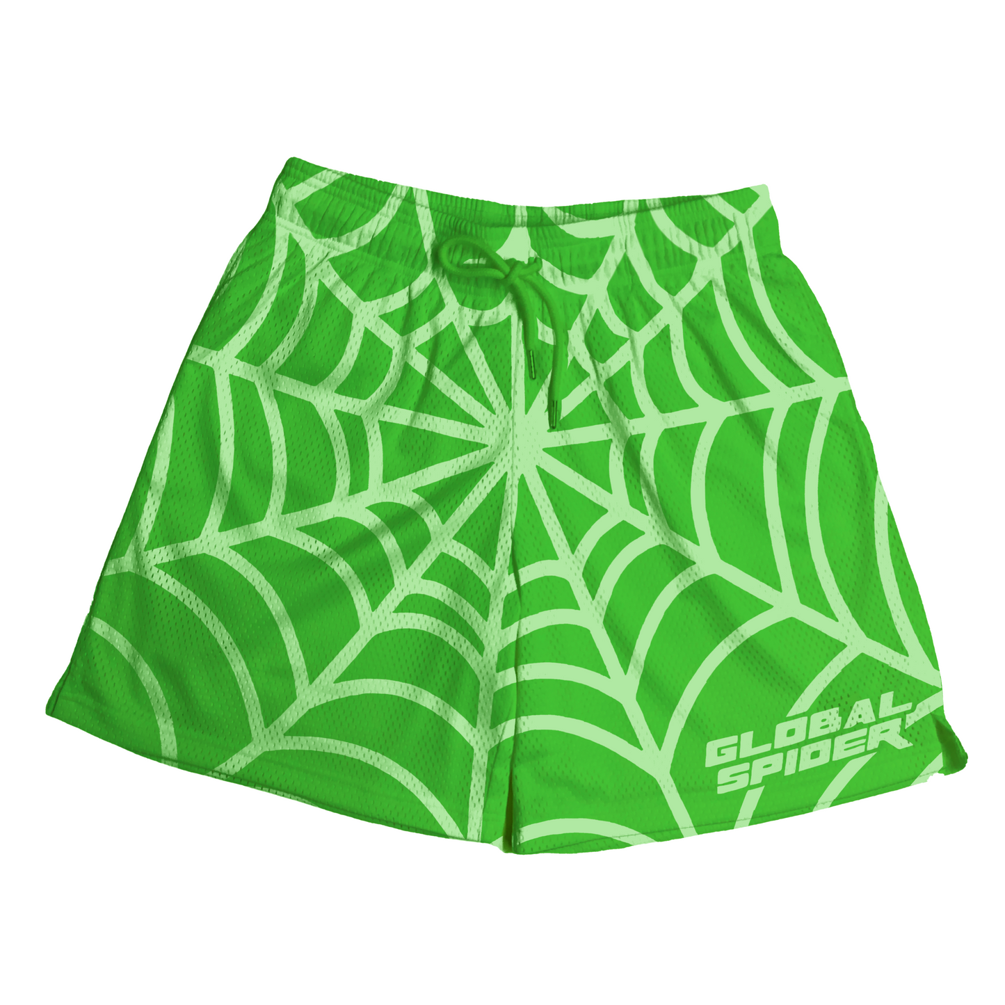 GLOBAL SPIDER WEB SHORTS - GREEN