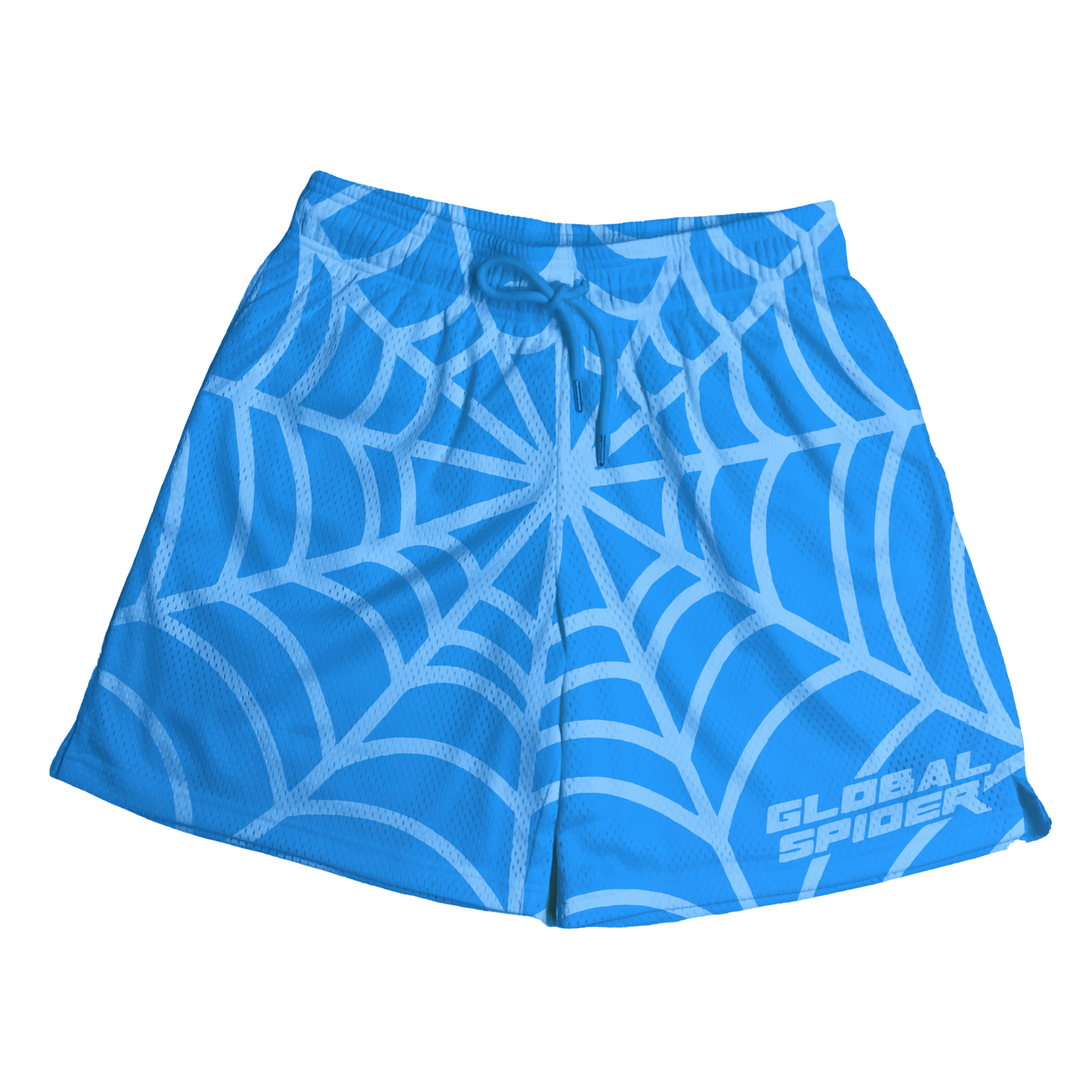 GLOBAL SPIDER WEB SHORTS - BLUE