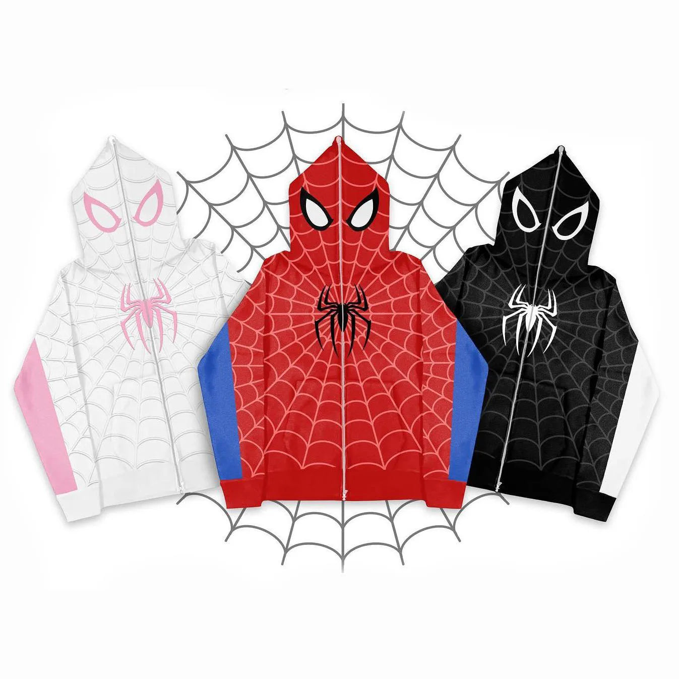 Spider-Web Red Zip-up