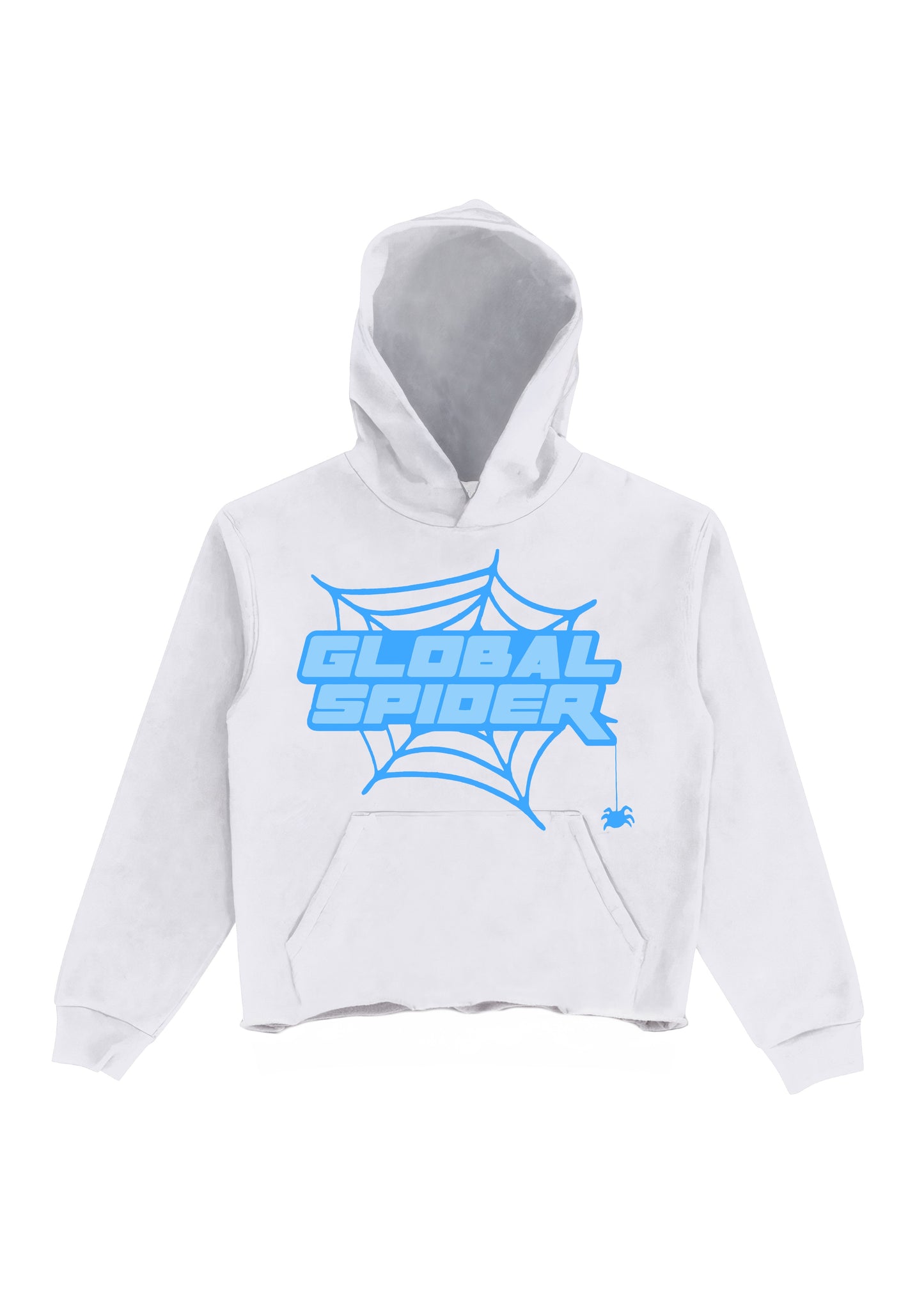 GLOBAL SPIDER PUFF PRINT HOODIE - WHITE